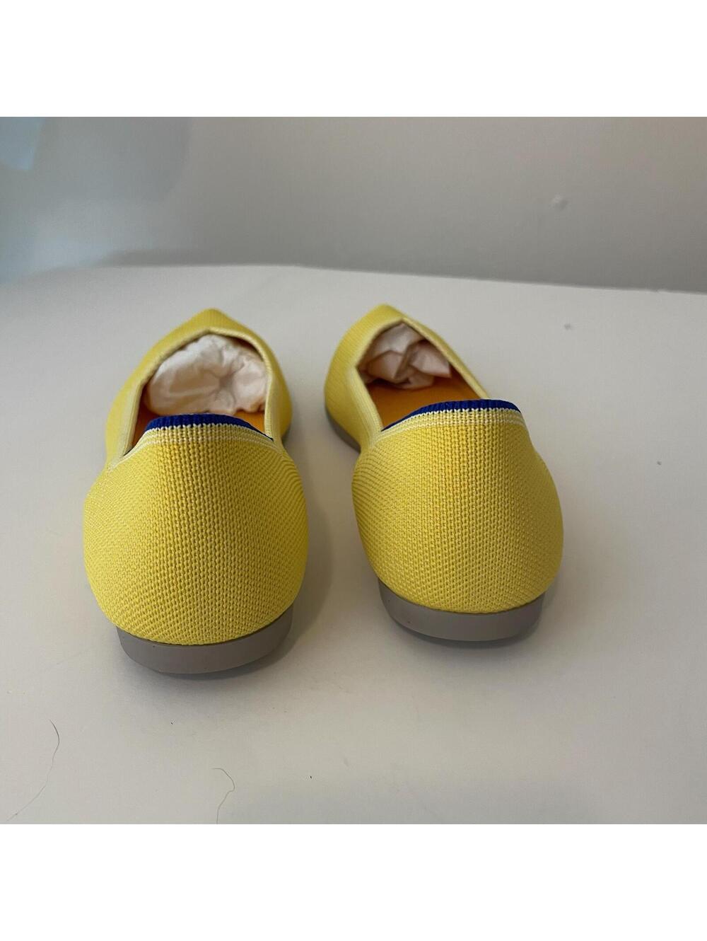 Rothy's The Point Lemon Yellow Flats Pointed Toe Women's Size 7.5 NWOT - Picture 4 of 5